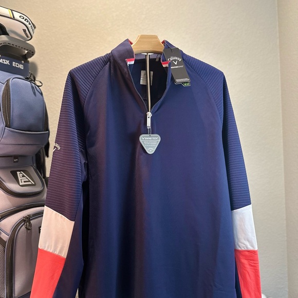 Callaway Performance Jacket Blue Red Color-Block Design - Picture 8 of 15